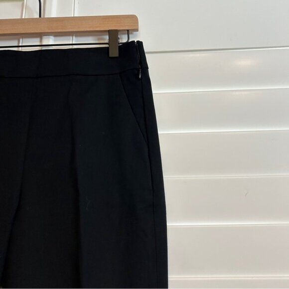 J Crew Straight Leg Pull On Legging with Side Zip Black Size 8 - Picture 2 of 4